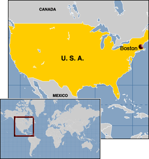 United States Map Boston