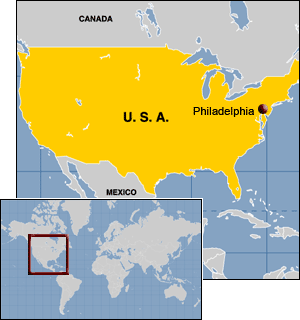 Usa Map Philadelphia